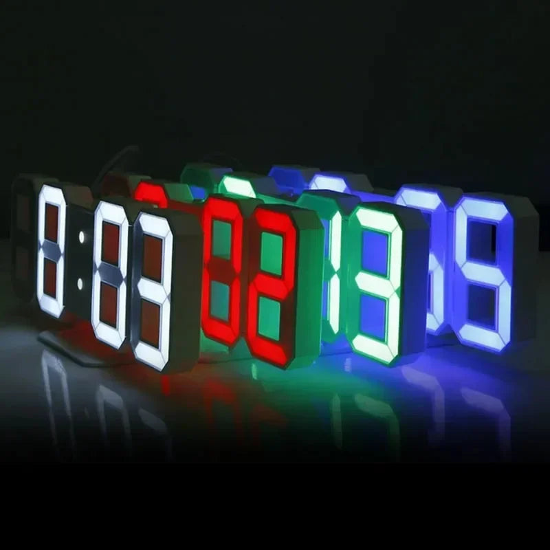 3D LEDデジタル時計｜壁掛け装飾ライト｜ナイトモード