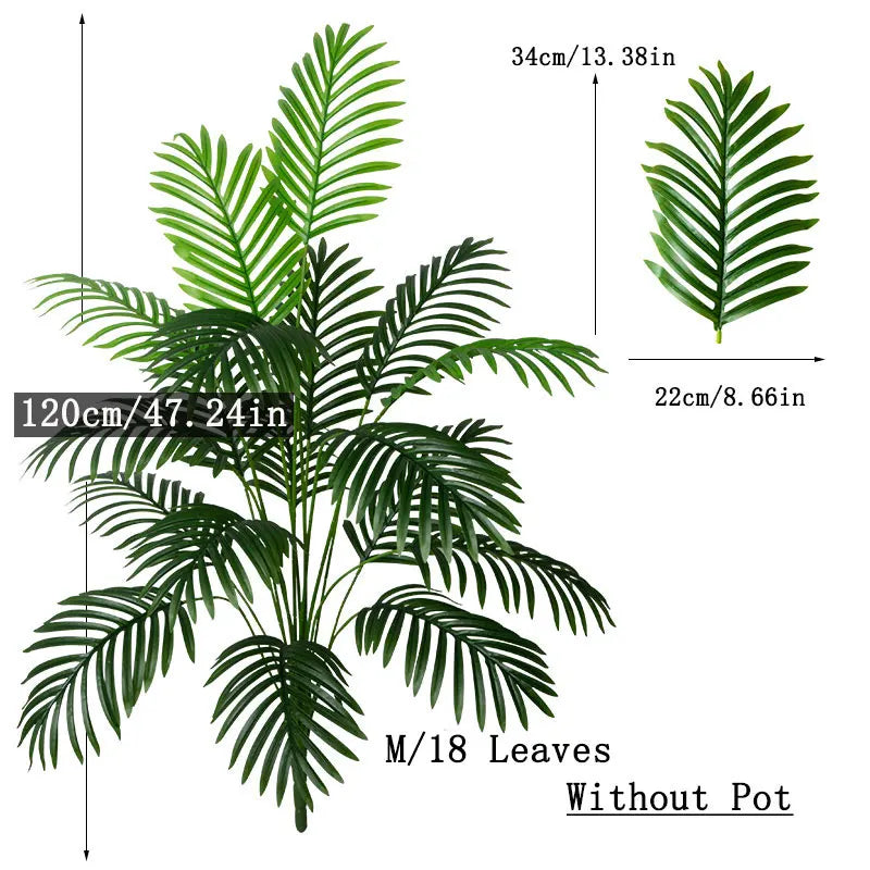 大型フェイクパームツリー｜人工観葉植物・モンステラブランチ